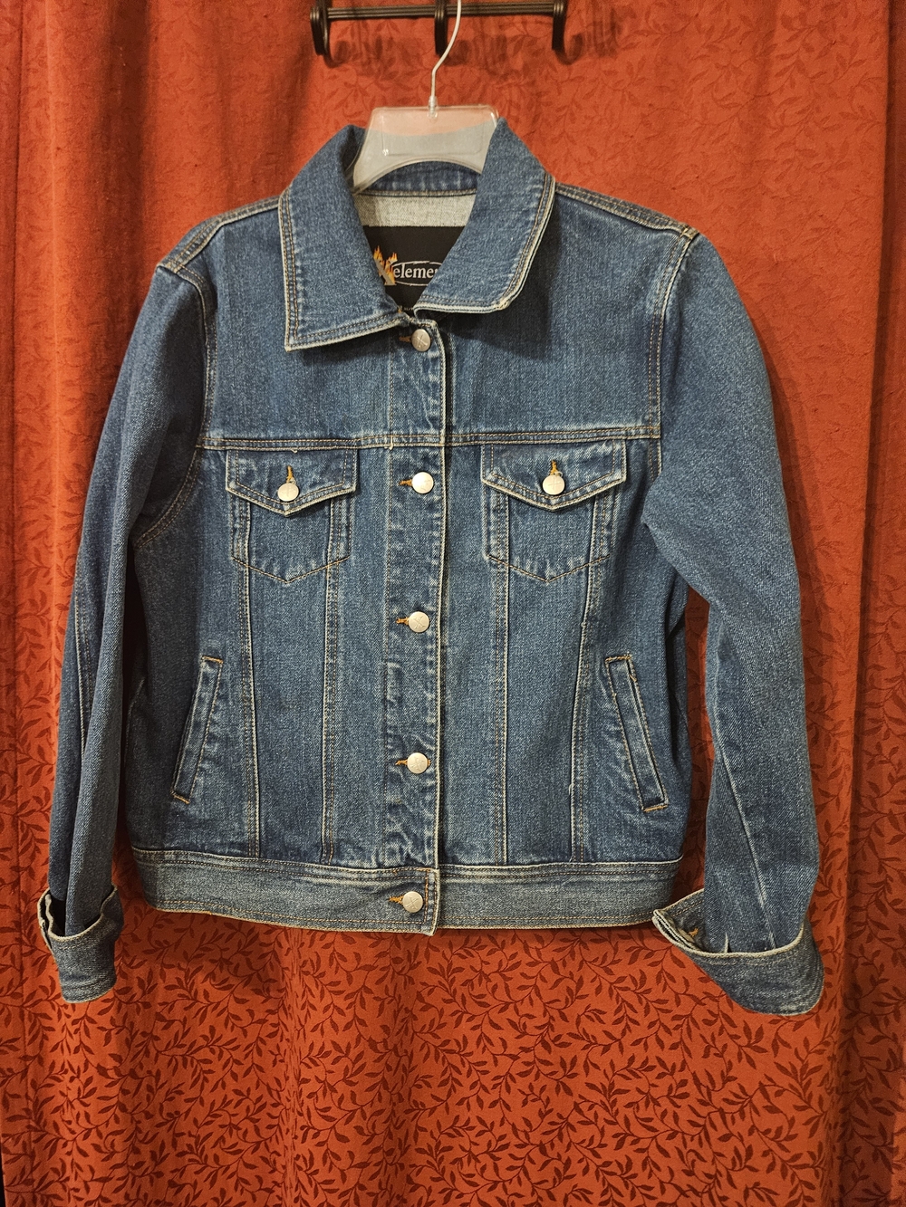 Vintage Y2K Xelement Womens XL Denim Trucker Jacket Medium Wash Heavy Cotton 90s